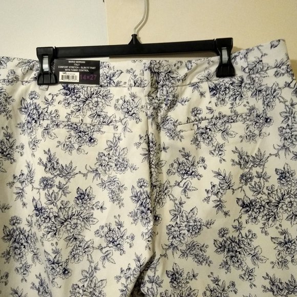 NWT ~ Mario Serrani Italy Comfort Stretch Slim Fit Tummy Control Pants (14 X 27) - Picture 2 of 3